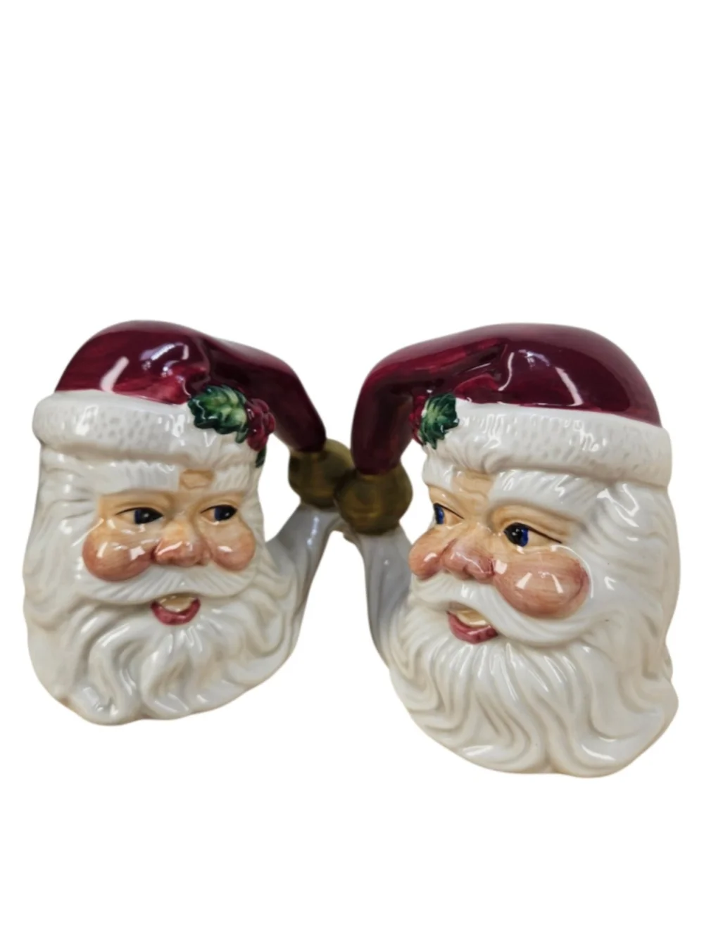 Vintage Fitz & Floyd Omnibus Santa Claus S & P Shakers Holiday Collectible